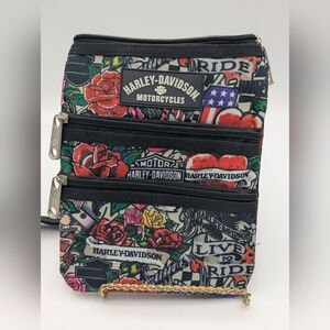 Harley-Davidson Women's X-body Tattoo Print Crossbody Dling bag. 